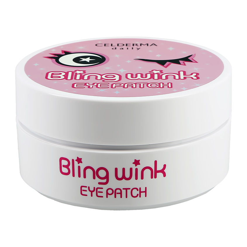CELDERMA Патчи для глаз BLING WINK гидрогелевые с блестками (против темных кругов)