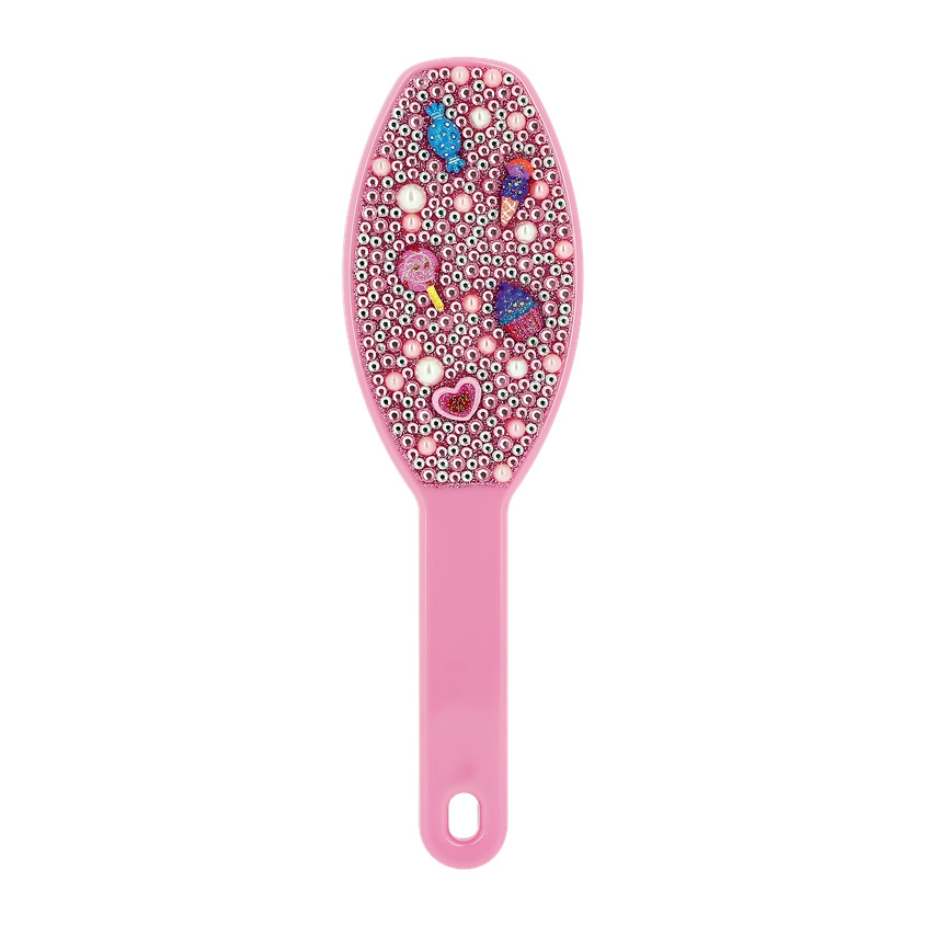 

MISS PINKY Расческа для волос MISS PINKY овальная с декором (розовая)