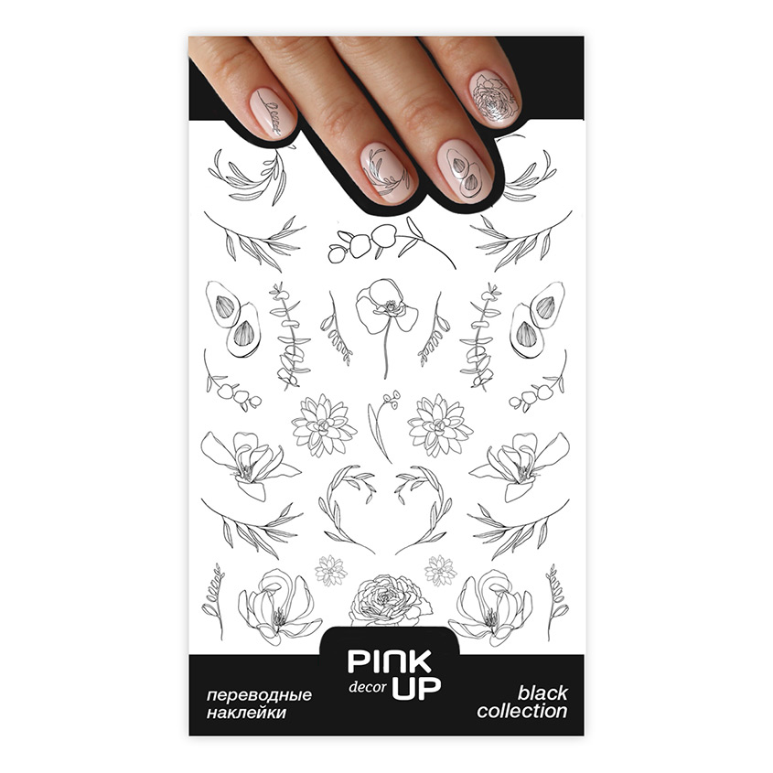 

PINK UP Наклейки для ногтей BLACK