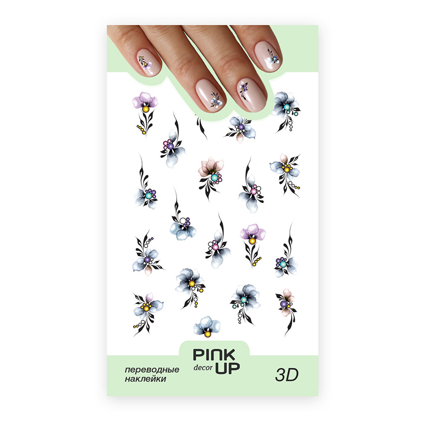 

PINK UP Наклейки для ногтей 3D