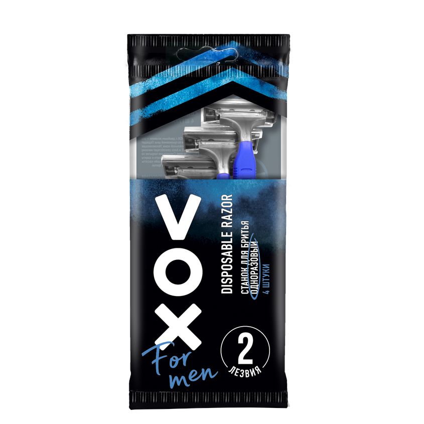 VOX Станок для бритья одноразовый FOR MEN с двойным лезвием