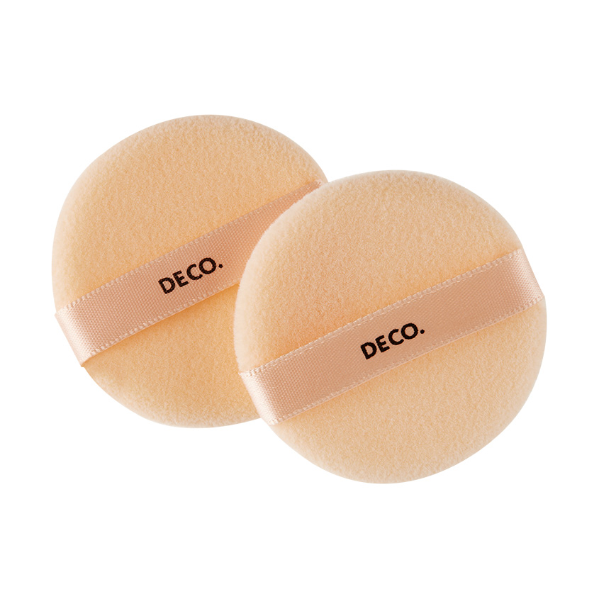 

DECO. Пуховки POWDER для пудры круглые