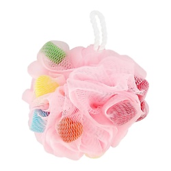 Мочалка-шар для тела синтетическая (hearts)