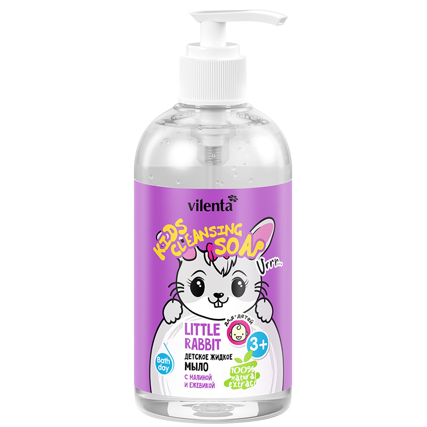 фото Vilenta мыло жидкое animal детская косметика с малиной и ежевикой