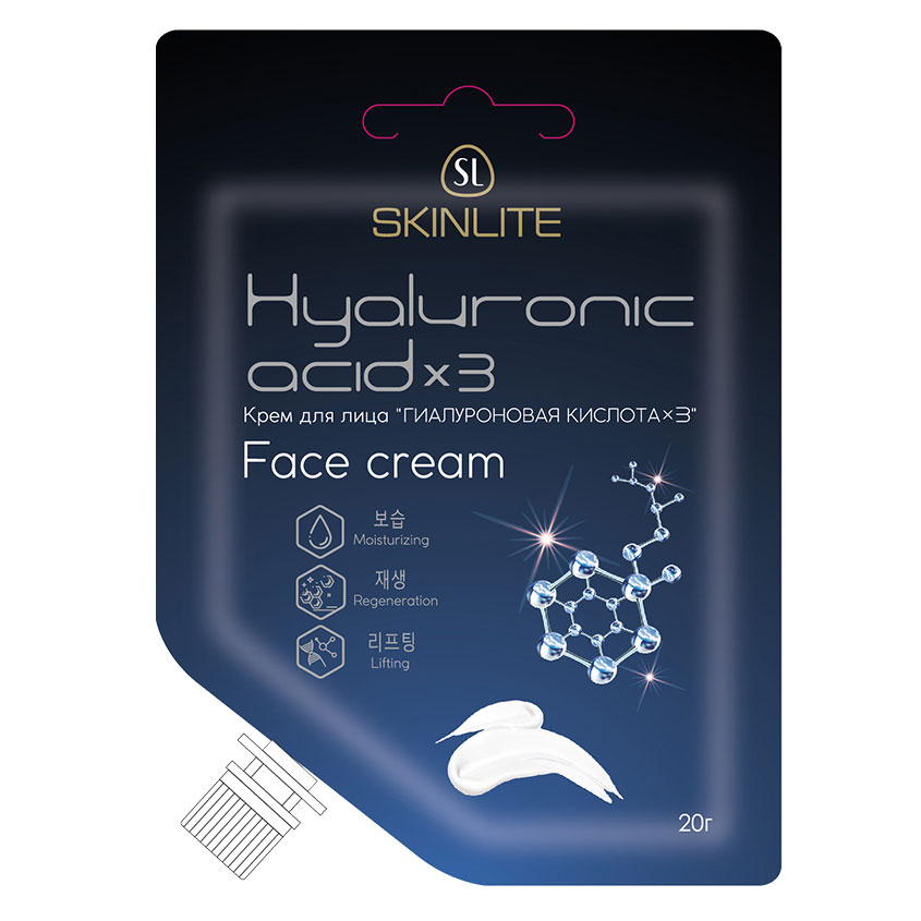 

SKINLITE Крем для лица "ГИАЛУРОНОВАЯ КИСЛОТА х3"