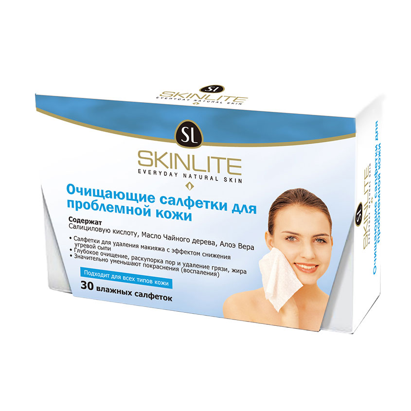 

SKINLITE Очищающие салфетки для проблемной кожи