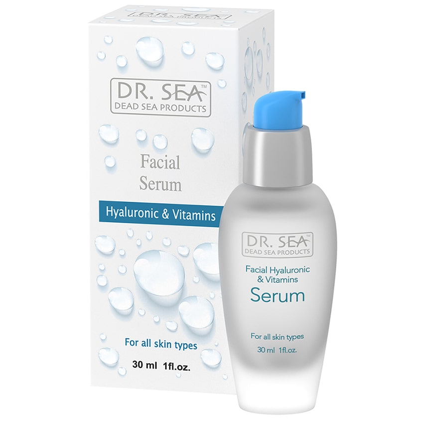 DR. SEA Подтягивающая сыворотка для лица с гиалуроновой кислотой, минералами Мертвого моря, витамином С.