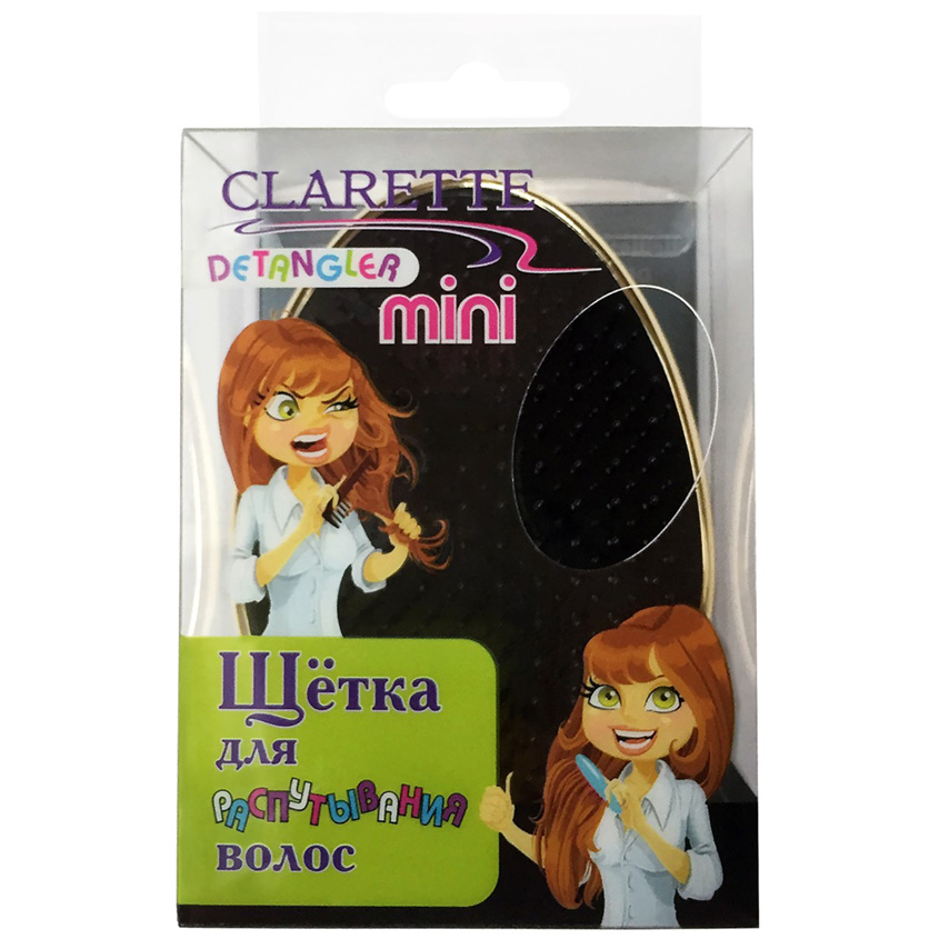 

CLARETTE Щетка для распутывания волос DETANGLER Mini CDB 955 Золотая