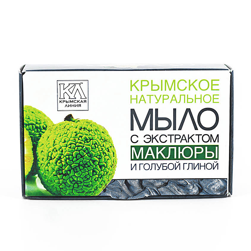 

КРЫМСКАЯ ЛИНИЯ Крымское натуральное мыло "С экстрактом маклюры и голубой глиной"