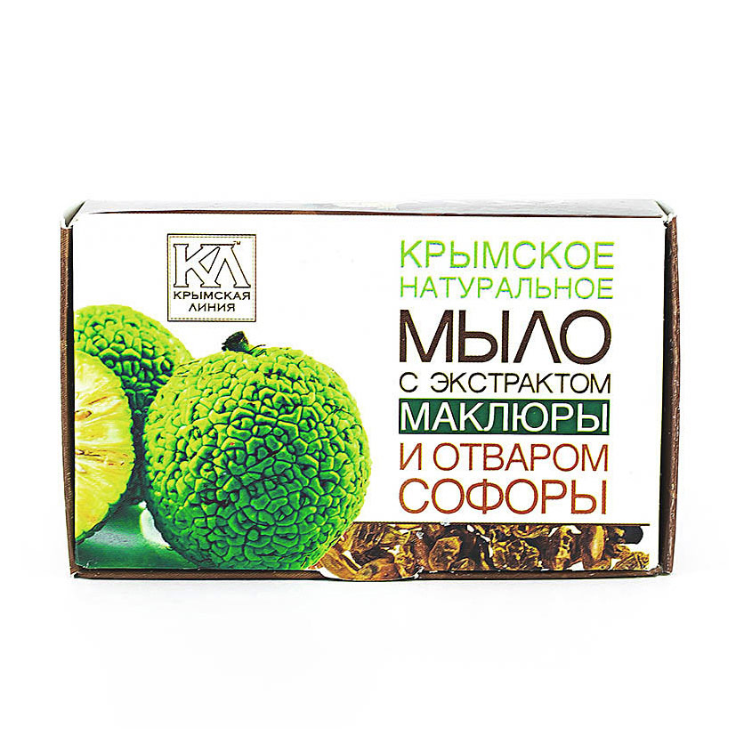 

КРЫМСКАЯ ЛИНИЯ Крымское натуральное мыло "С экстрактом маклюры и отваром софоры"