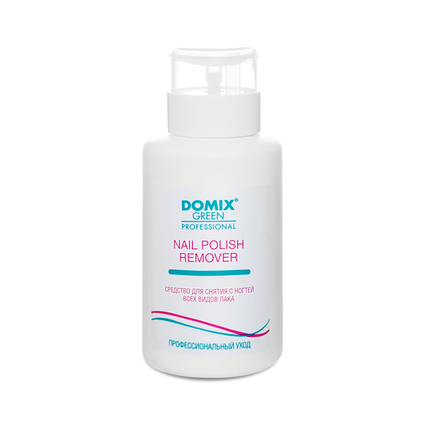 фото Domix dgp nail polish remover with acetone средство для снятия всех видов лака с ногтей с ацетоном с помпой