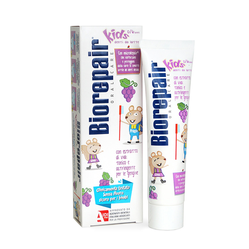 

BIOREPAIR Kids Зубная паста с экстрактом винограда "Для детей с 0 до 6 лет"