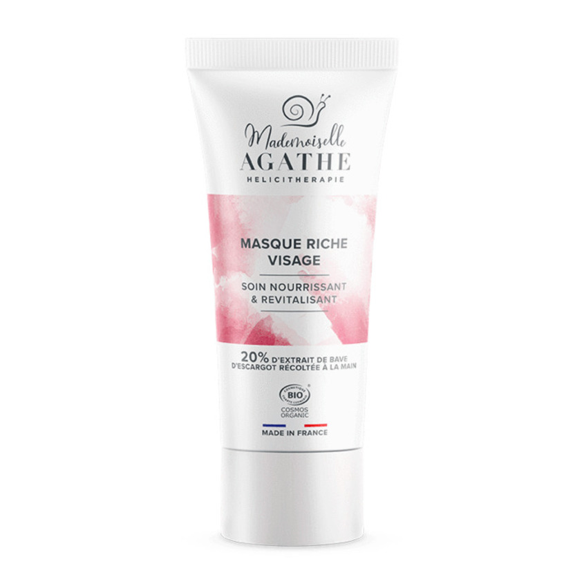 

MADEMOISELLE AGATHE Маска для лица питательная с муцином улитки 20%