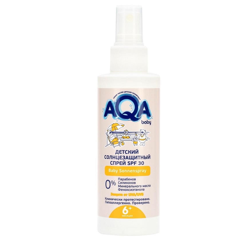 AQA BABY Детский солнцезащитный спрей SPF 30