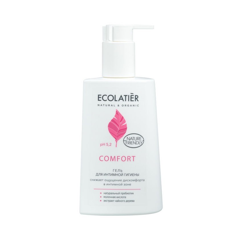 

ECOLATIER Гель для интимной гигиены Comfort с молочной кислотой и пробиотиком