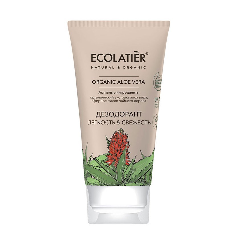 

ECOLATIER GREEN Дезодорант Легкость & Свежесть ORGANIC ALOE VERA