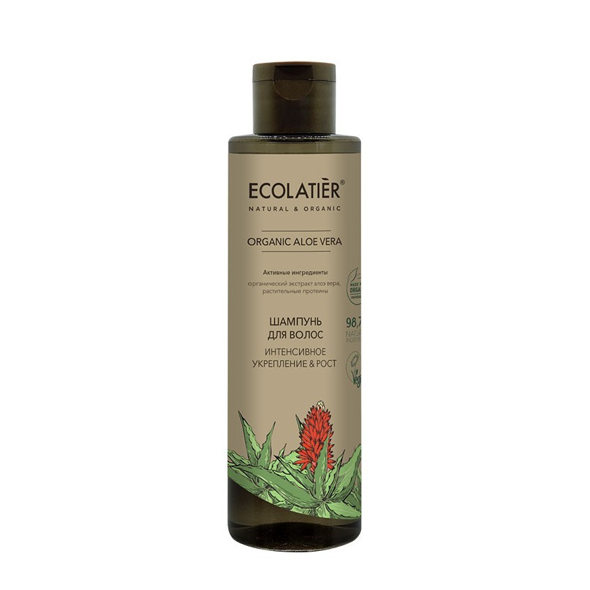 

ECOLATIER GREEN Шампунь для волос Интенсивное укрепление & Рост ORGANIC ALOE VERA