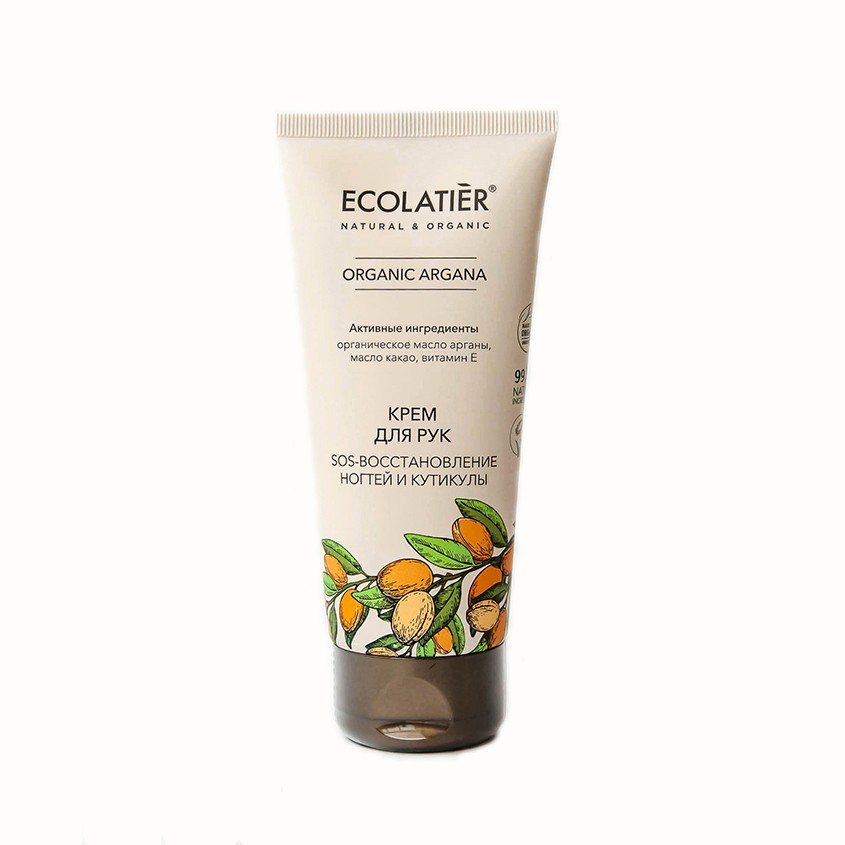

ECOLATIER GREEN Крем для рук SOS восстановление ногтей и кутикулы ORGANIC ARGANA