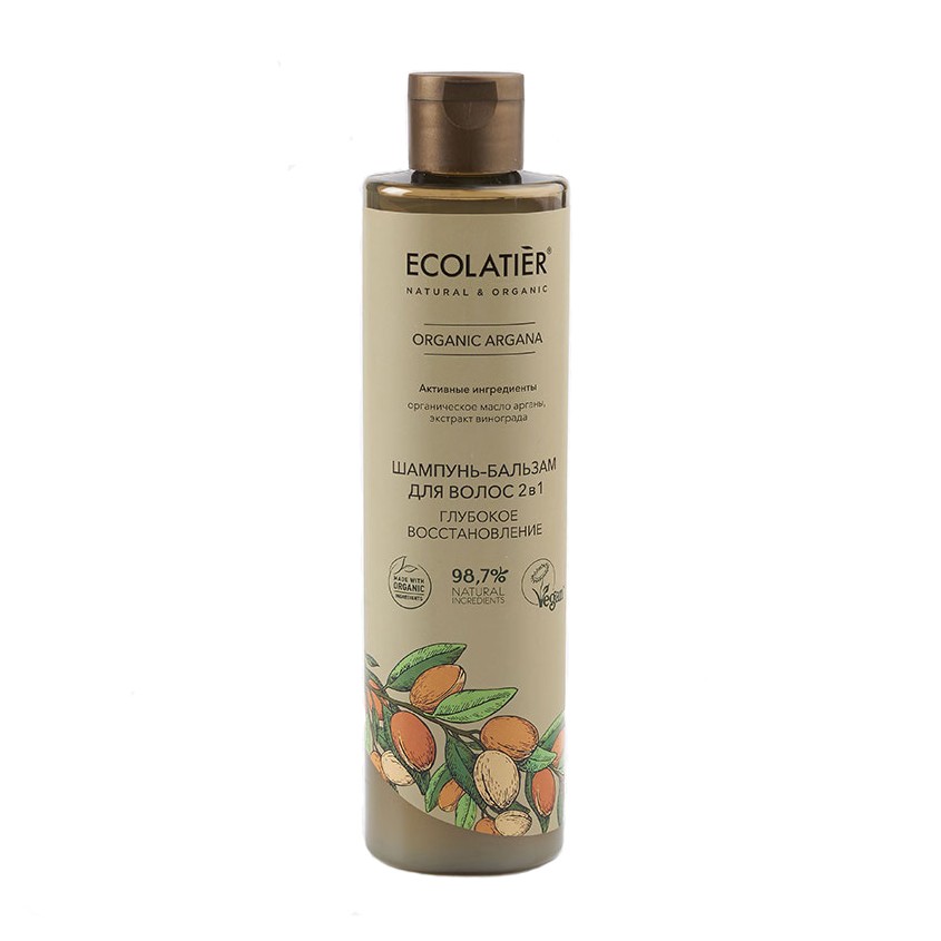 

ECOLATIER GREEN Шампунь-бальзам для волос 2 в 1 ORGANIC ARGANA