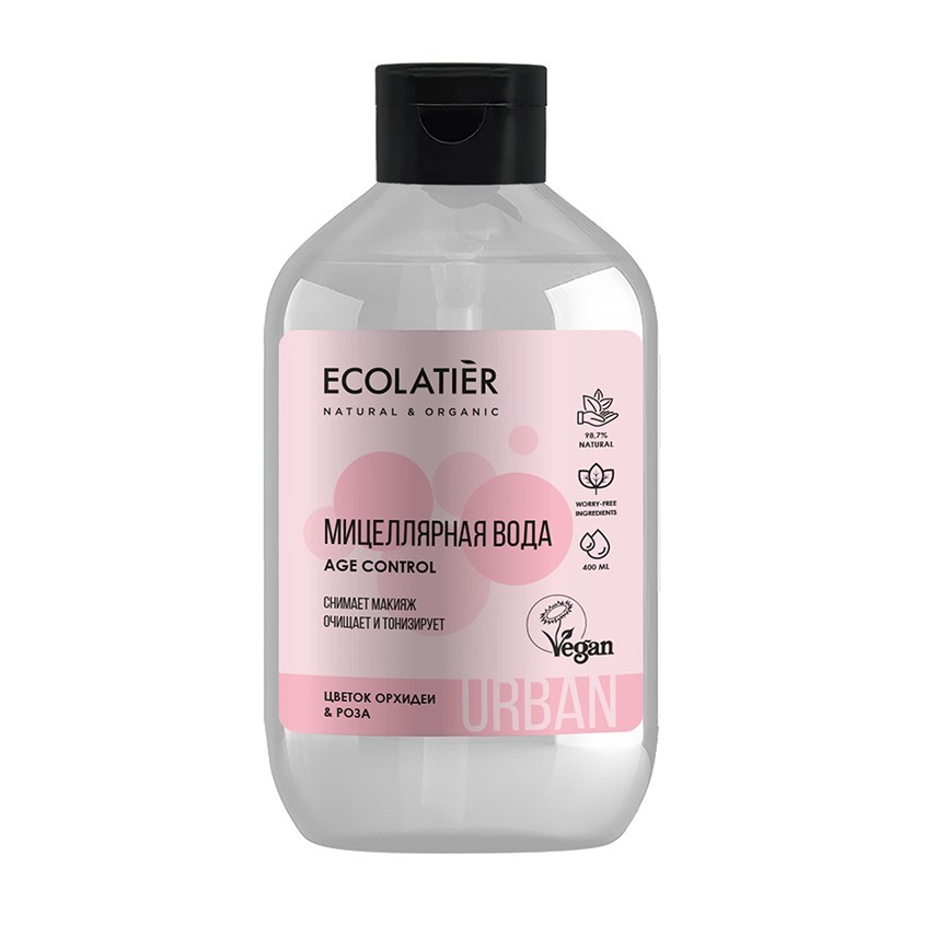 

ECOLATIER Мицеллярная вода для снятия макияжа цветок орхидеи & роза