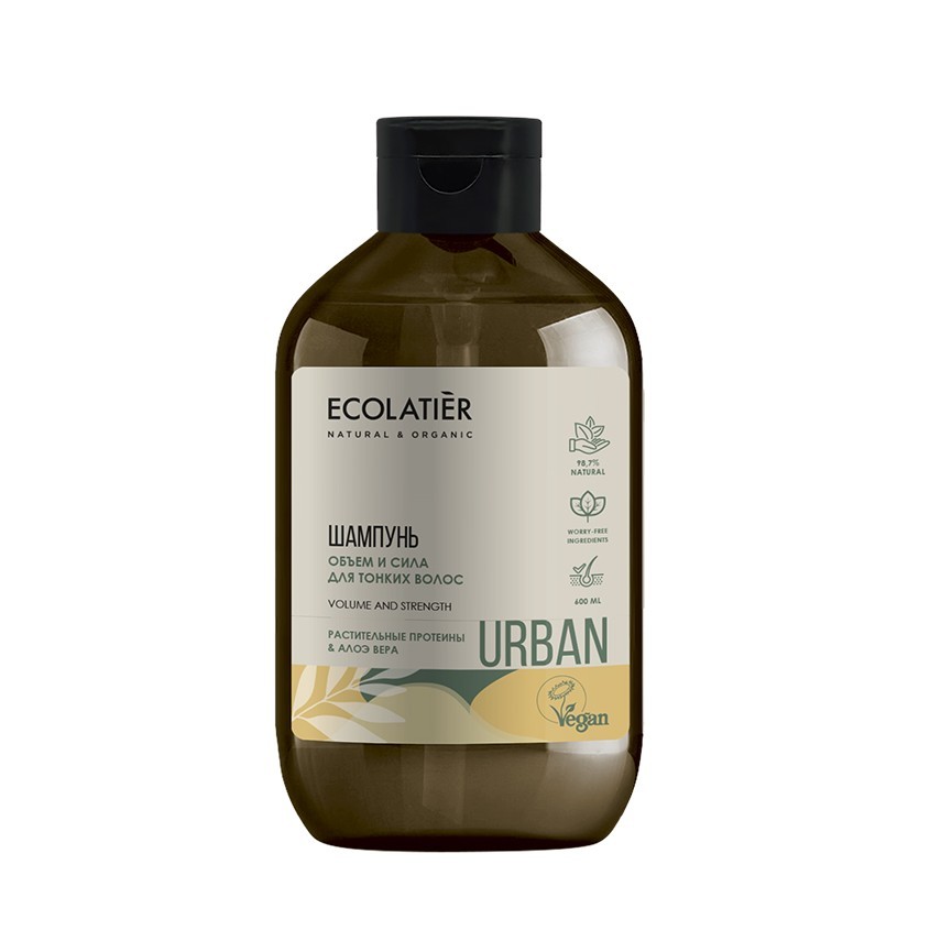 

ECOLATIER Шампунь Объем и сила для тонких волос растительные протеины & алоэ вера