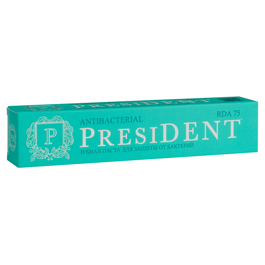 

PRESIDENT Зубная паста PRESIDENT Antibacterial (75 RDA)