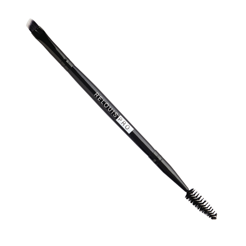 RELOUIS Кисть косметическая RELOUIS PRO двусторонняя для бровей Brow Eyeliner Brush