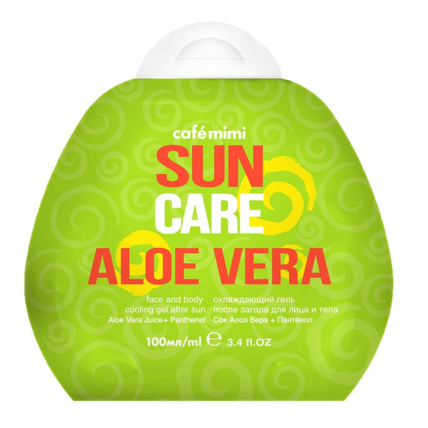 CAFÉ MIMI Охлаждающий гель после загара для лица и тела Aloe Vera