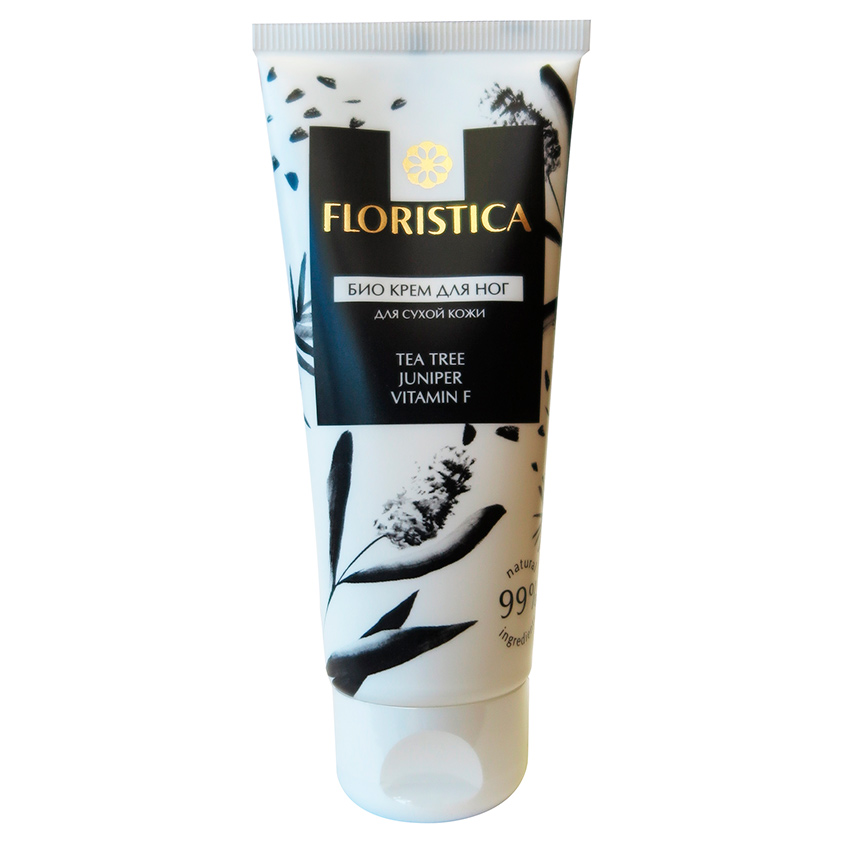 FLORISTICA био крем для ног для сухой кожи (чайное дерево, можжевельник+ витамин F)