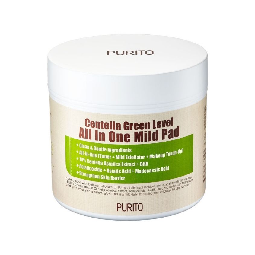 

PURITO Увлажняющие пэды с центеллой азиатской Centella Green Level All In One Mild Pad