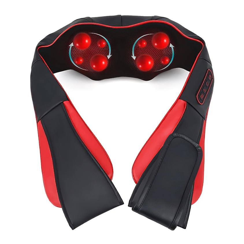 Роликовый массажер для тела c ИК-прогревом Soft Roller (черно-красный)