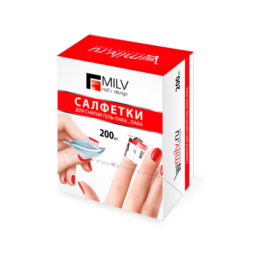 

MILV Салфетки с пропиткой для снятия гель-лака и лака