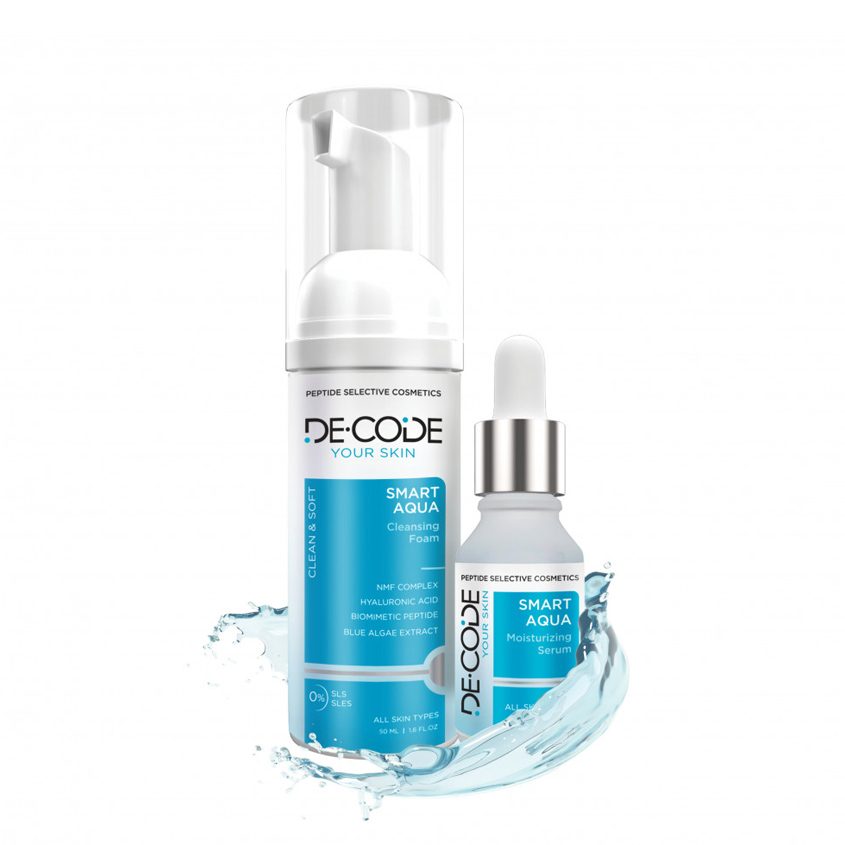 Набор средств для ухода за всеми типами кожи SMART AQUA № 1, 2 средства,TRAVEL SIZE Decode