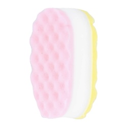 Губка для тела с массажным эффектом трехцветная (овальная)