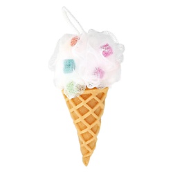 Мочалка для тела синтетическая (ice cream)