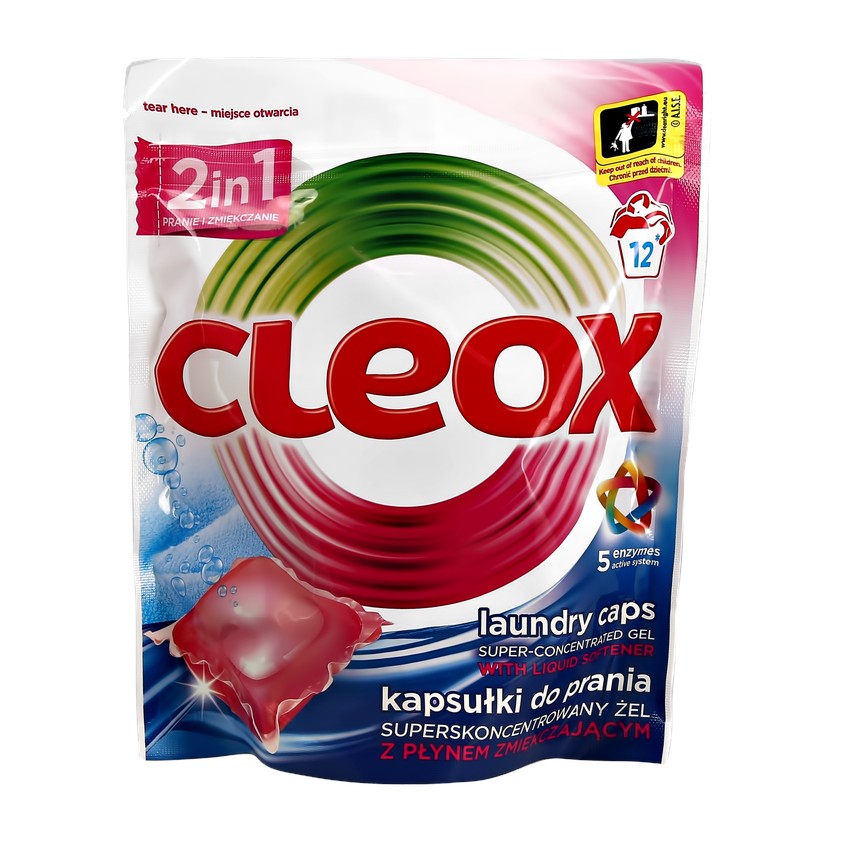 CLEOX Капсулы для стирки цветного и белого белья