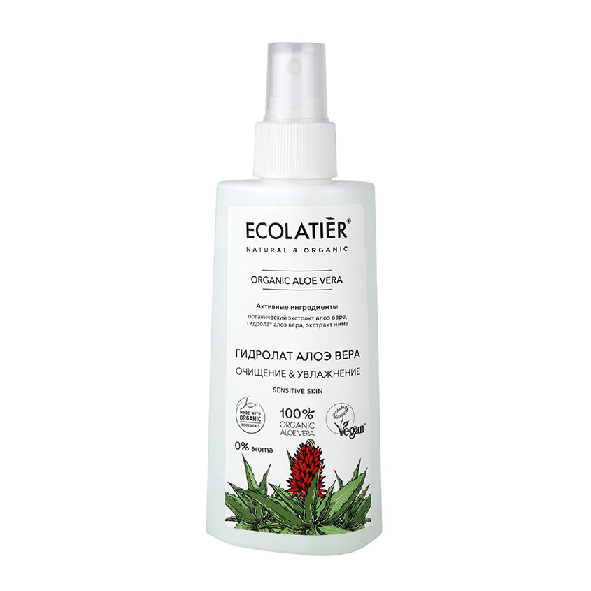 фото Ecolatier green гидролат для лица серия organic aloe vera