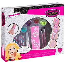 Eva Moda Набор для боди-арта  с 4 глиттерами и стразами