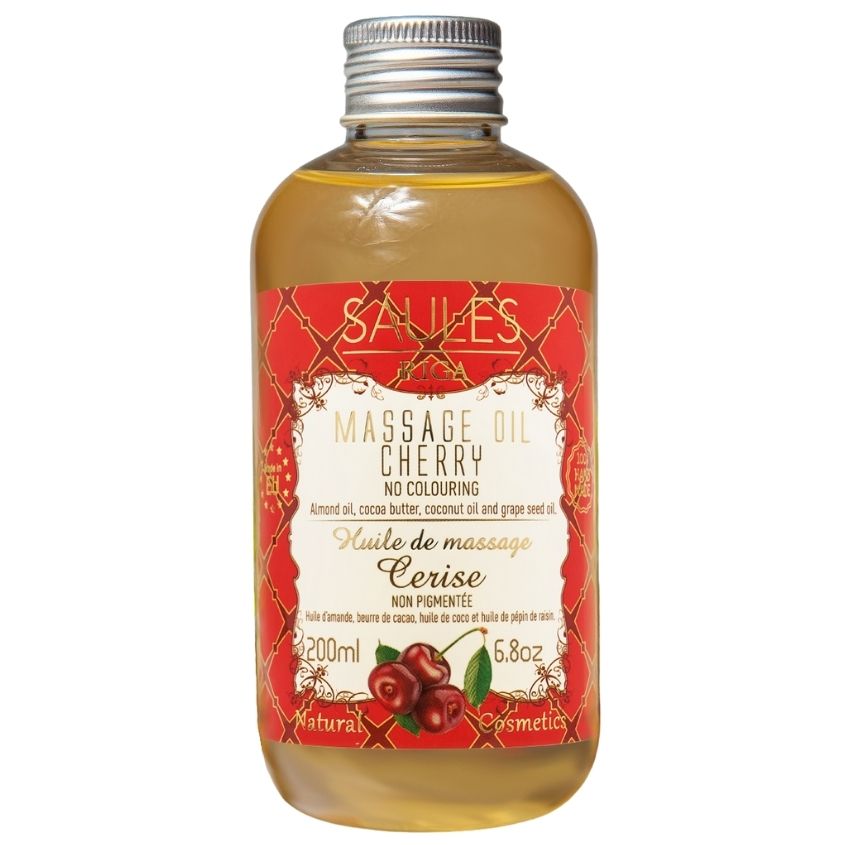 фото Saules fabrika массажное масло с ароматом вишня