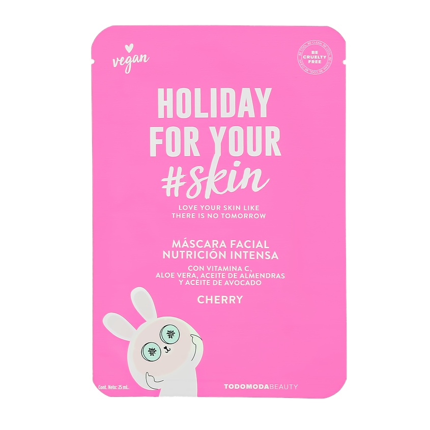 фото Todomoda маска для лица holiday for your skin с экстрактом вишни (питательная)