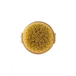 Массажная щетка для сухого массажа, круглая, с ремешком, тампико с покрытием