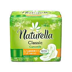 NATURELLA Classic Женские гигиенические прокладки с крылышками Camomile Normal Single 10 шт.