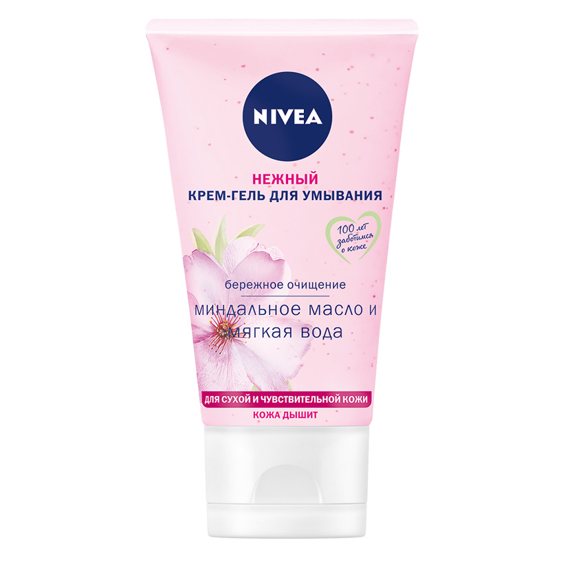 NIVEA NIVEA Мягкий очищающий крем-гель дл Мягко очищает кожу от загрязнений, не пересушивая ее. Благодаря специальной форму