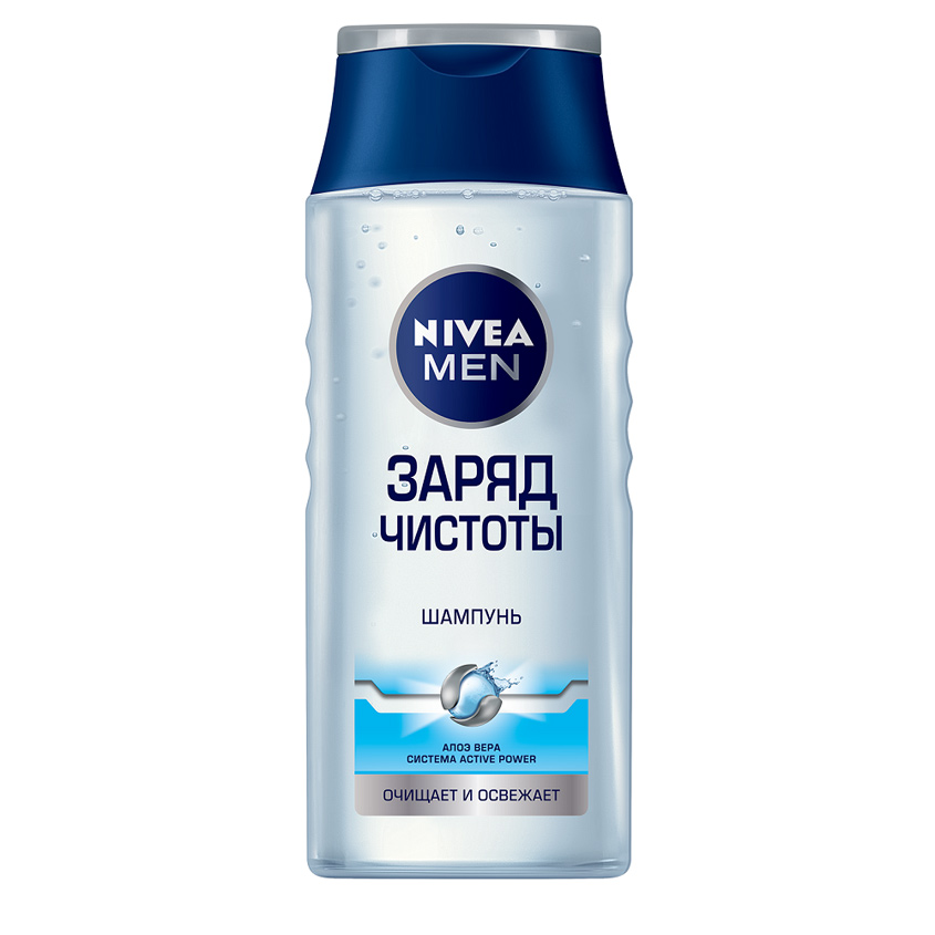 NIVEA NIVEA Шампунь-уход Заряд чистоты Формула без парабенов, силиконов и искусственных красителей бережно очищает волос