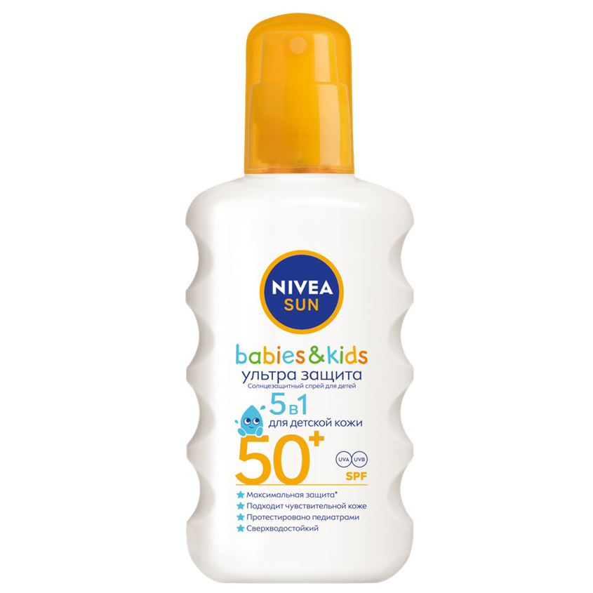 NIVEA Детский солнцезащитный спрей для чувствительной кожи СЗФ 50
