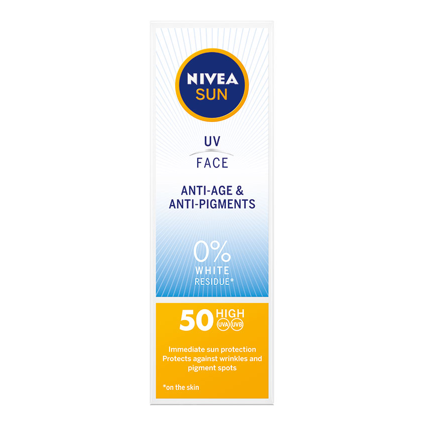 Солнечная линия NIVEA Солнцезащитный антивозрастной крем для лица с матирующим эффектом СЗФ 50 – купить в Москве по цене 379 рублей в интернет-магазине Л’Этуаль с доставкой