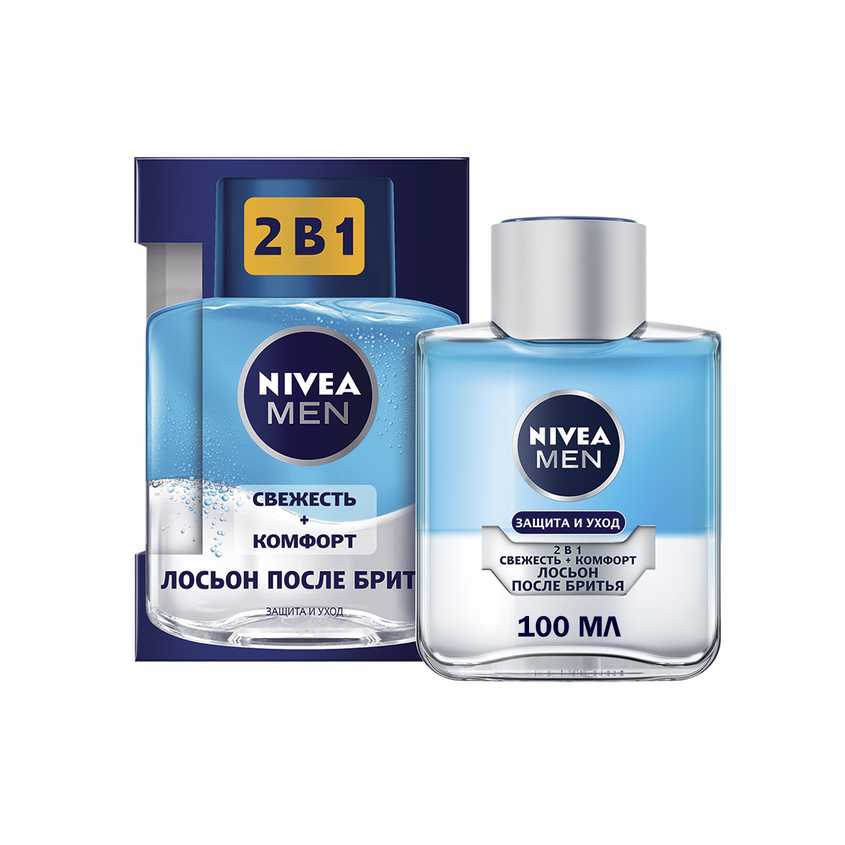 NIVEA Лосьон после бритья 2 в 1 Свежесть и Комфорт Защита и Уход