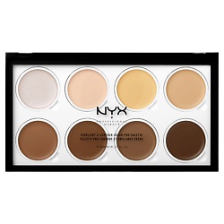 Кремовая палетка для контурирования. HIGHLITE & CONTOUR CREAM PRO PALETTE