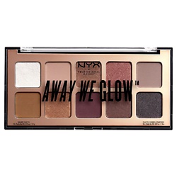 Палетка теней для век. AWAY WE GLOW SHADOW PALETTE