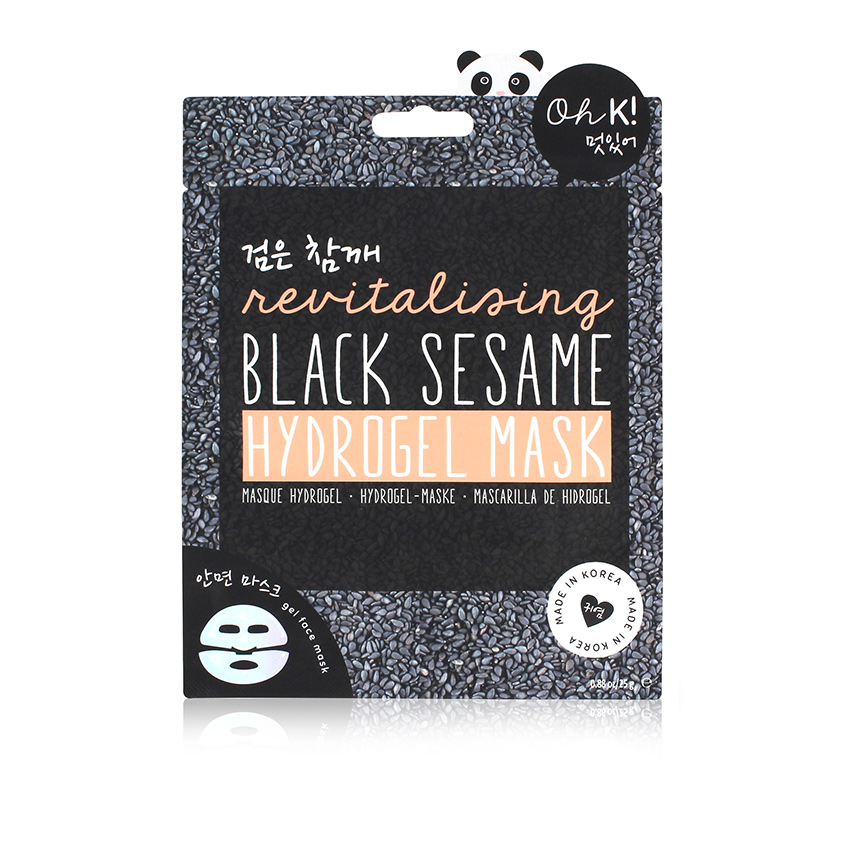 

OH K! BLACK SESAME HYDROGEL MASK Маска для лица гидрогелевая глубоко увлажняющая "Черный кунжут"